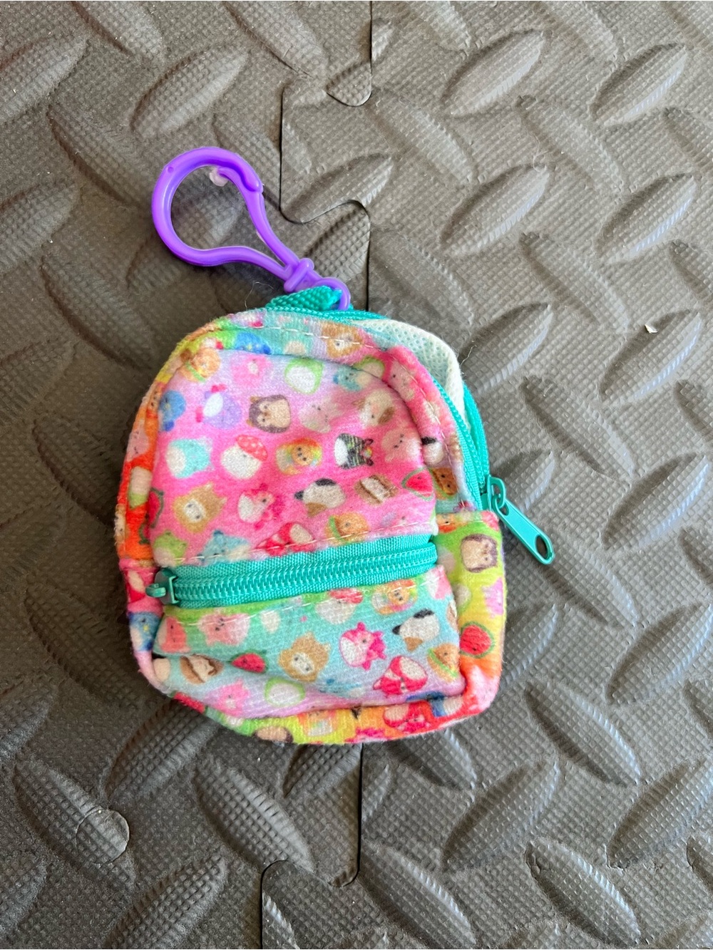 Squishmallows mini backpack bag clip keychain